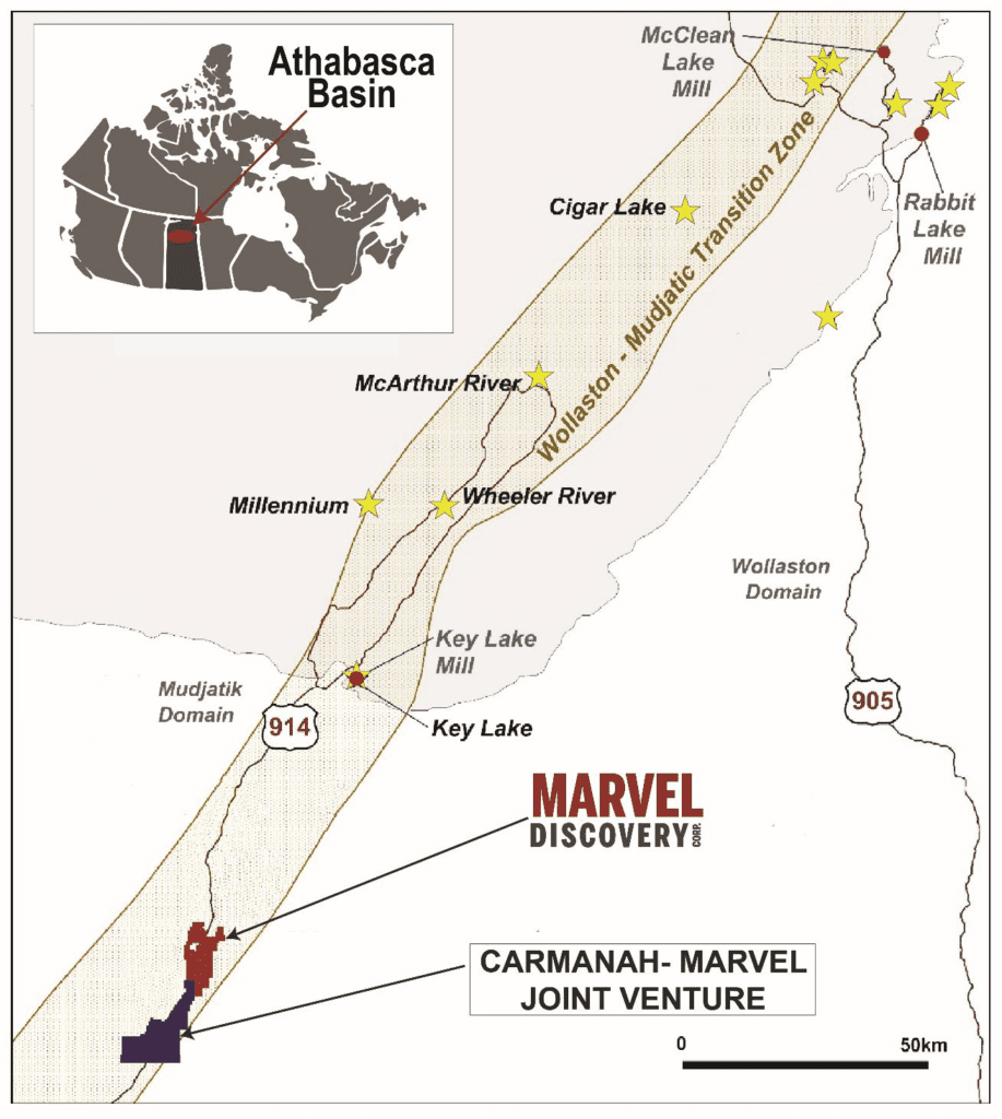 Carmanah Signs Joint Venture Agreement With Marvel Discovery On Its Walker Uranium Claims In The Athabasca Basin image